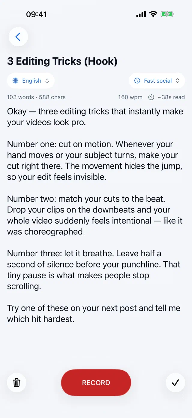 Script editor