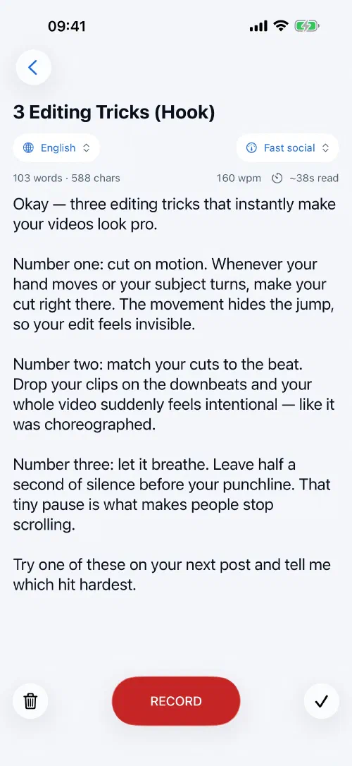 Script editor