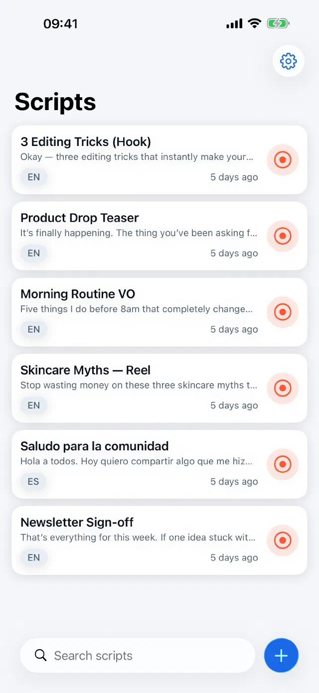 Scripts library